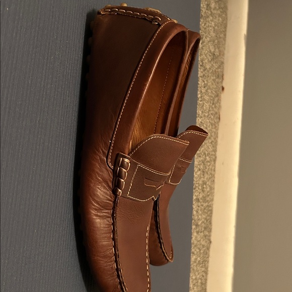 Johnston & Murphy Men Johnston & Murphy Chestnut Leather Slip-Ons
